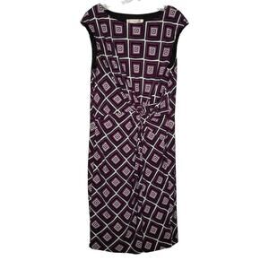 Evan Picone Women's Lined Cap Sleeve Dress with Front Twist Sz 14